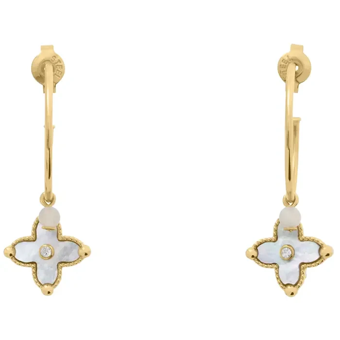 Дамски обеци от Медицинска стомана - с форма - - Злато