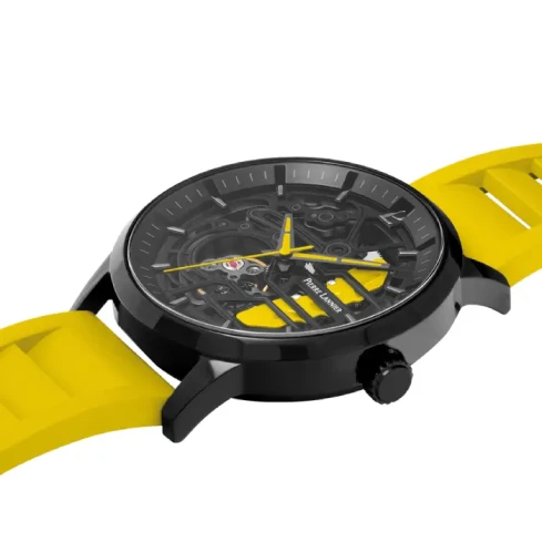 Мъжки ръчен часовник с автоматичен механизъм - корпус от Стомана - FKM - цвят Скелетон