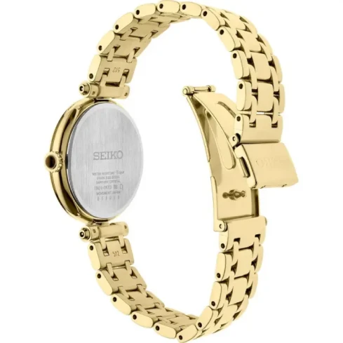 Дамски ръчен часовник с кварцов механизъм - корпус от Стомана - Стоманена верижка - цвят Злато