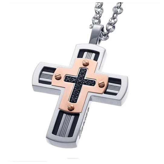 Мъжки колие от 925 Сребро - с форма Кръст