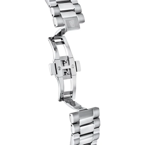 Мъжки ръчен часовник с автоматичен механизъм - корпус от Стомана - Стоманена верижка - цвят Черен Сив