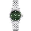 Дамски ръчен часовник с автоматичен механизъм - корпус от Стомана - Стоманена верижка - цвят Зелен Сив