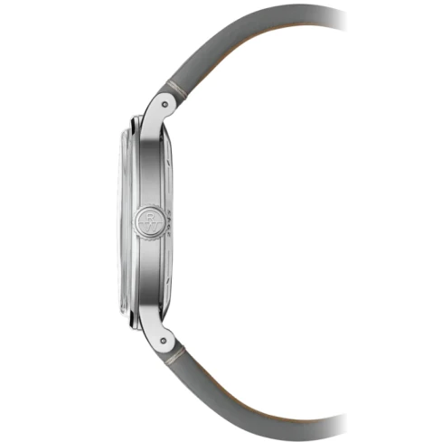 Мъжки ръчен часовник с механичен механизъм - корпус от Стомана - Естествена кожа - цвят Сив Сив