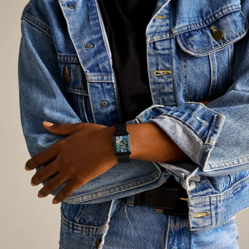 Дамски ръчен часовник с кварцов механизъм - корпус от Стомана - Стоманена верижка - цвят Седеф