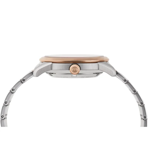 Мъжки ръчен часовник с автоматичен механизъм - корпус от Стомана - Стоманена верижка - цвят Бял Розово Злато