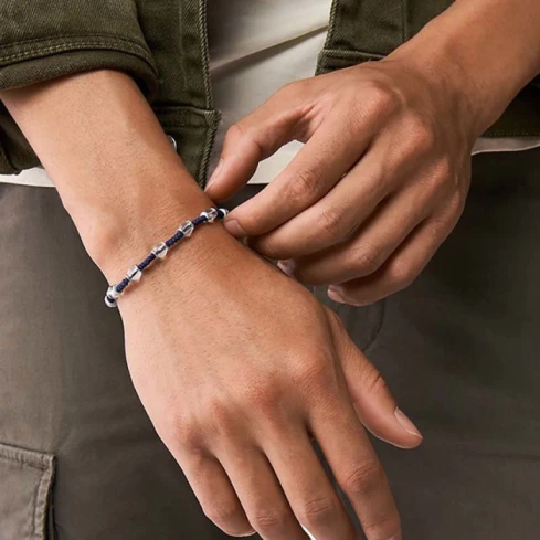 Мъжки гривна от Текстил - с форма - - Без покритие