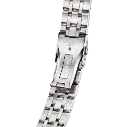 Мъжки ръчен часовник с автоматичен механизъм - корпус от Стомана - Стоманена верижка - цвят Черен Син