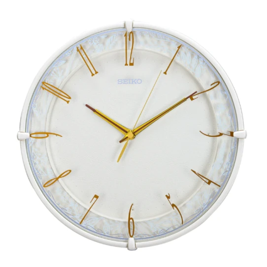 Унисекс стенен часовник с кварцов механизъм - цвят Бял