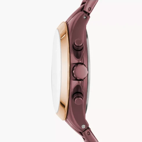 Дамски ръчен часовник с кварцов механизъм - корпус от Стомана - Стоманена верижка - цвят Червен