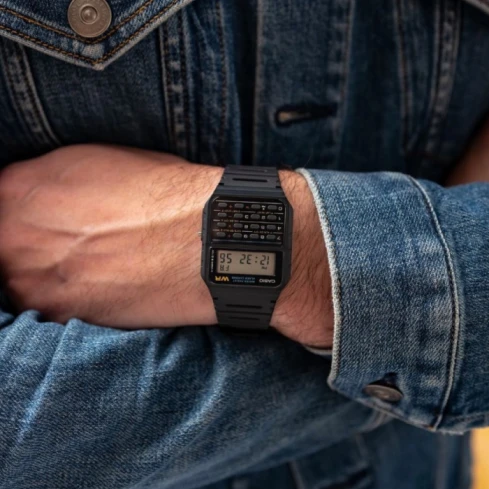 Унисекс ръчен часовник с кварцов механизъм - корпус от Полимер - Полимер - цвят Сив Черен