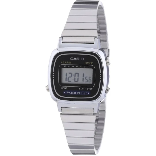 Унисекс ръчен часовник с кварцов механизъм - корпус от Полимер - Стоманена верижка - цвят Сив Сив