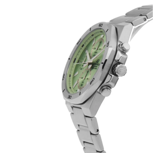 Мъжки ръчен часовник с кварцов механизъм - корпус от Стомана - Стоманена верижка - цвят Зелен