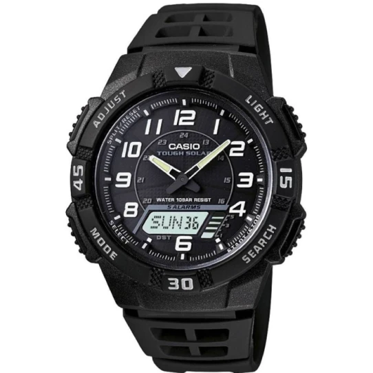 Мъжки ръчен часовник с кварцов механизъм - корпус от Полимер - Полимер - цвят Черен Черен