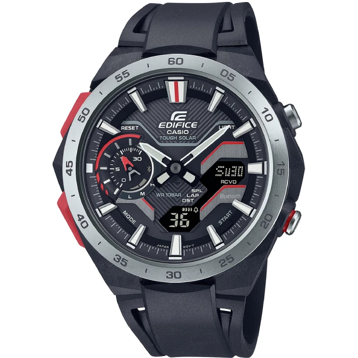 Мъжки ръчен часовник с кварцов механизъм - корпус от Стомана - Стоманена верижка - цвят Черен Син