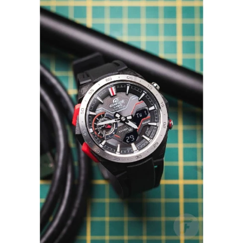 Мъжки ръчен часовник с кварцов механизъм - корпус от Стомана - Стоманена верижка - цвят Черен Син