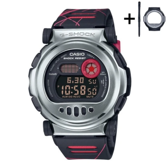 Мъжки ръчен часовник с кварцов механизъм - корпус от Карбон - Полимер - цвят Черен Червен