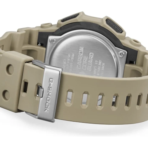 Мъжки ръчен часовник с кварцов механизъм - корпус от Стомана - Полимер - цвят Черен Бежов