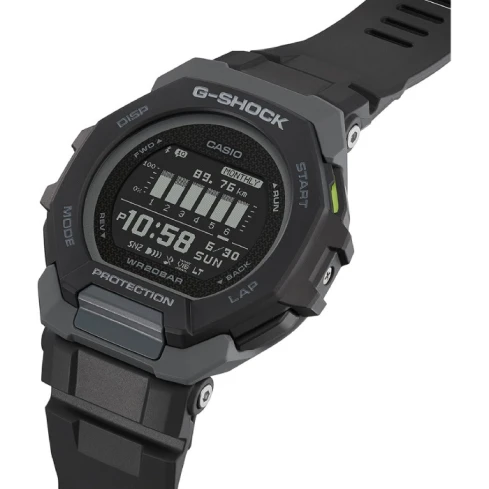 Мъжки ръчен часовник с кварцов механизъм - корпус от Полимер - Полимер - цвят Черен Черен