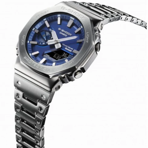 Мъжки ръчен часовник с кварцов механизъм - корпус от Стомана - Полимер - цвят Син Черен