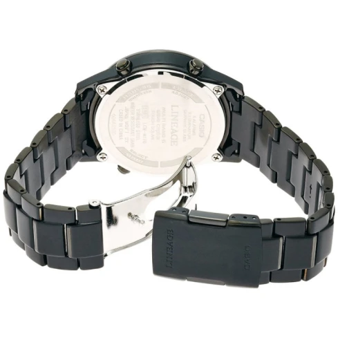 Мъжки ръчен часовник с кварцов механизъм - корпус от Стомана - Стоманена верижка - цвят Черен Черен