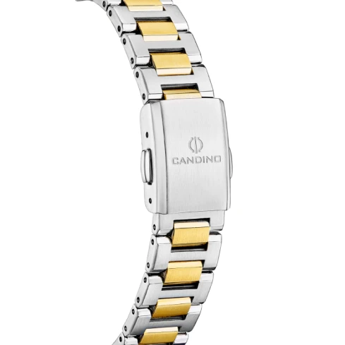 Дамски ръчен часовник с кварцов механизъм - корпус от Стомана - Стоманена верижка - цвят Зелен Сив