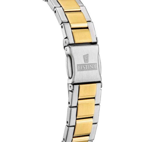 Дамски ръчен часовник с кварцов механизъм - корпус от Стомана - Стоманена верижка - цвят Син Злато