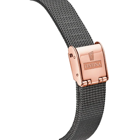 Дамски ръчен часовник с кварцов механизъм - корпус от Стомана - Меш - цвят Седеф Розов