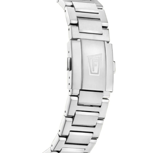 Мъжки ръчен часовник с кварцов механизъм - корпус от Стомана - Стоманена верижка - цвят Син Сив