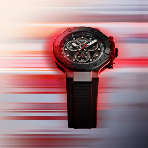 Мъжки ръчен часовник с кварцов механизъм - корпус от Стомана - Силиконова каишка - цвят Черен Черен