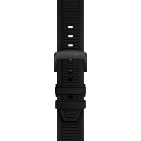 Мъжки ръчен часовник с кварцов механизъм - корпус от Стомана - Силиконова каишка - цвят Черен Черен