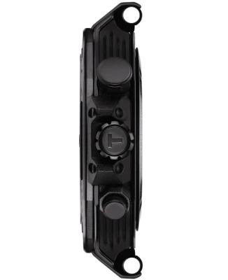 Мъжки ръчен часовник с кварцов механизъм - корпус от Стомана - Силиконова каишка - цвят Черен Тюркоаз