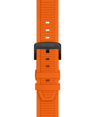 Мъжки ръчен часовник с кварцов механизъм - корпус от Стомана - Силиконова каишка - цвят Черен Тюркоаз