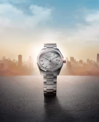 Мъжки ръчен часовник с кварцов механизъм - корпус от Стомана - Стоманена верижка - цвят Сребрист Сив