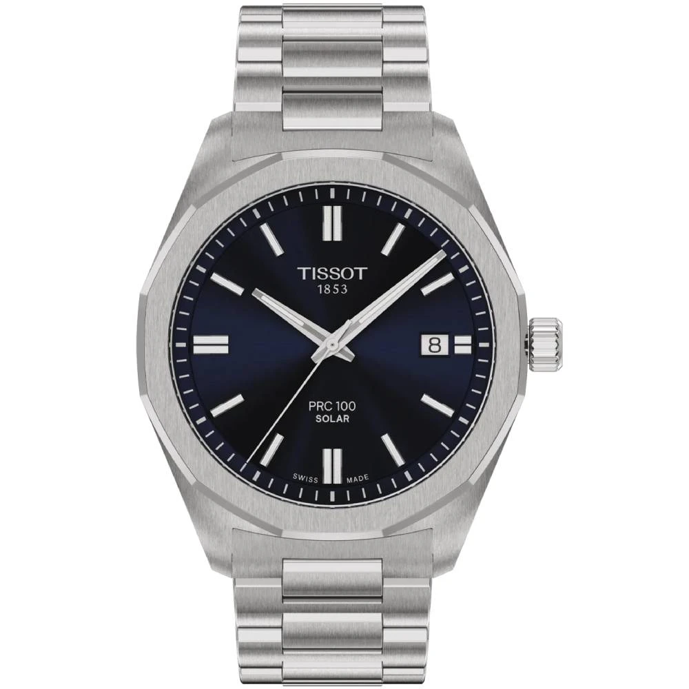 Мъжки ръчен часовник с кварцов механизъм - корпус от Стомана - Стоманена верижка - цвят Син Сив