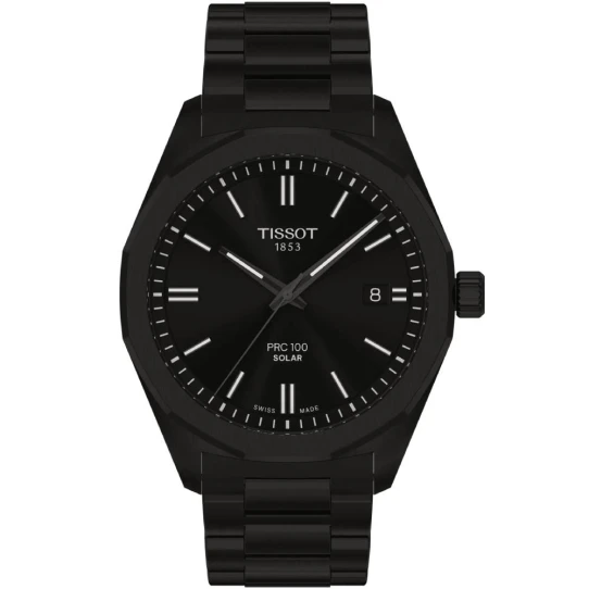 Мъжки ръчен часовник с кварцов механизъм - корпус от Стомана - Стоманена верижка - цвят Черен Сив