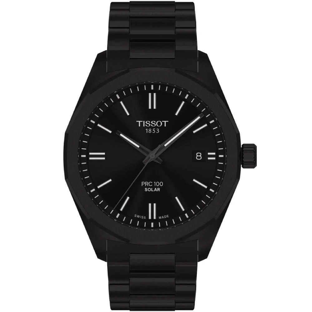 Мъжки ръчен часовник с кварцов механизъм - корпус от Стомана - Стоманена верижка - цвят Черен Сив