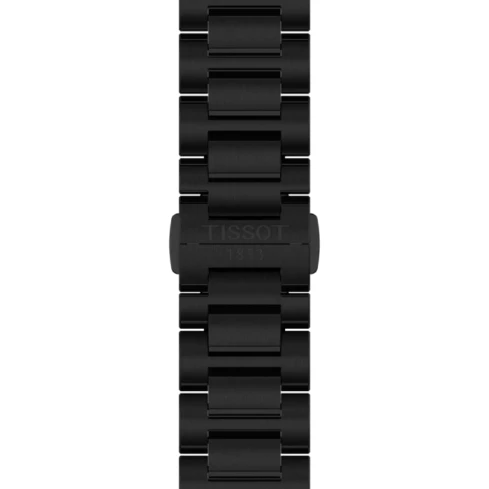 Мъжки ръчен часовник с кварцов механизъм - корпус от Стомана - Стоманена верижка - цвят Черен Сив