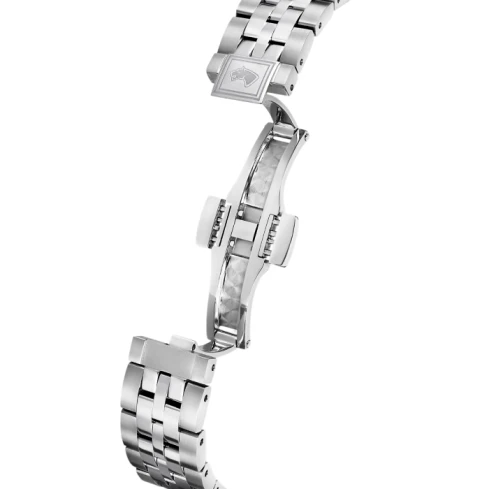 Дамски ръчен часовник с автоматичен механизъм - корпус от Стомана - Стоманена верижка - цвят Черен Сив