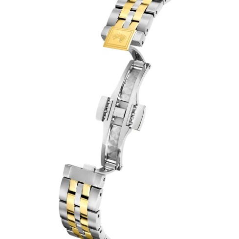 Дамски ръчен часовник с автоматичен механизъм - корпус от Стомана - Стоманена верижка - цвят Седеф Сив