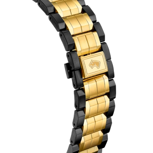 Мъжки ръчен часовник с кварцов механизъм - корпус от Стомана - Стоманена верижка - цвят Биколор Биколор