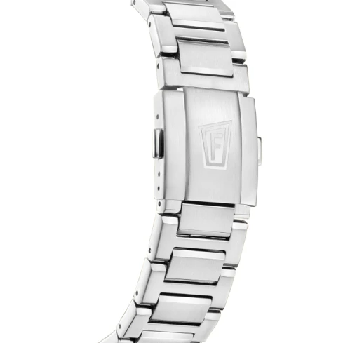 Мъжки ръчен часовник с кварцов механизъм - корпус от Стомана - Стоманена верижка - цвят Тюркоаз Сив