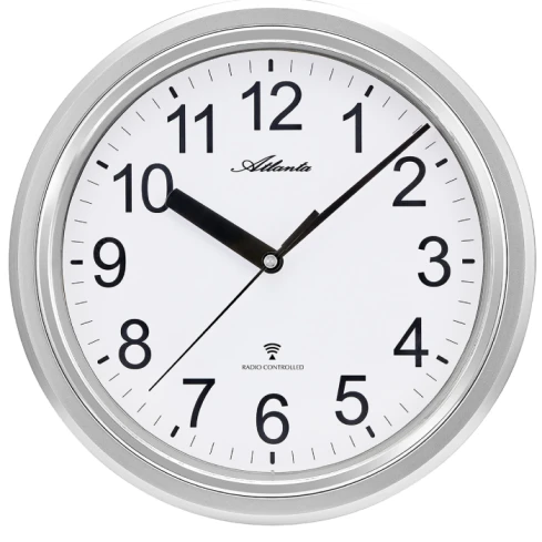 Унисекс стенен часовник с кварцов механизъм - цвят Бял Сив