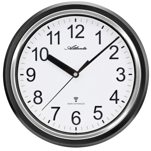 Унисекс стенен часовник с кварцов механизъм - цвят Бял Черен