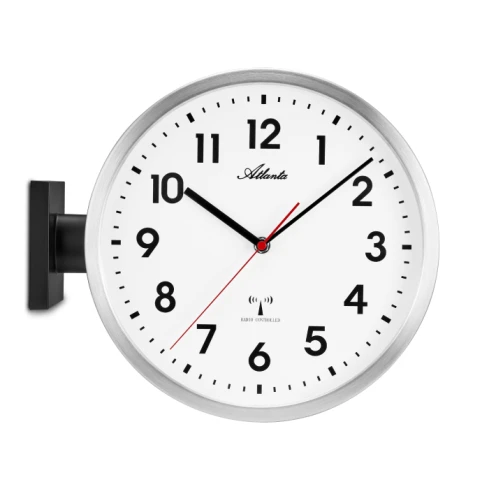 Унисекс стенен часовник с кварцов механизъм - цвят Бял Сив