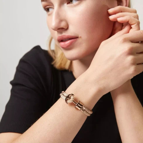 Дамски гривна от MS Рециклирана стомана - с форма Котва