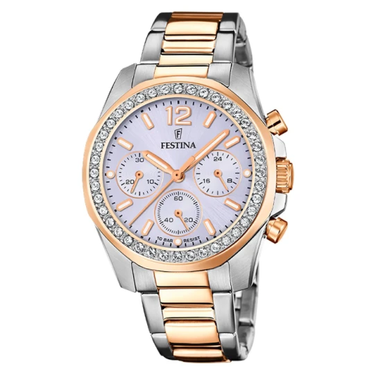 Дамски ръчен часовник с кварцов механизъм - корпус от Стомана - Стоманена верижка - цвят Бял Сив