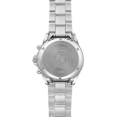 Мъжки ръчен часовник с кварцов механизъм - корпус от Стомана - Стоманена верижка - цвят Черен Сив