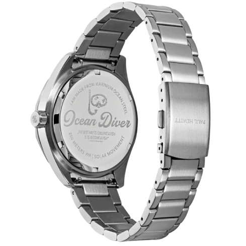 Мъжки ръчен часовник с кварцов механизъм - корпус от Стомана - Стоманена верижка - цвят Син Сив