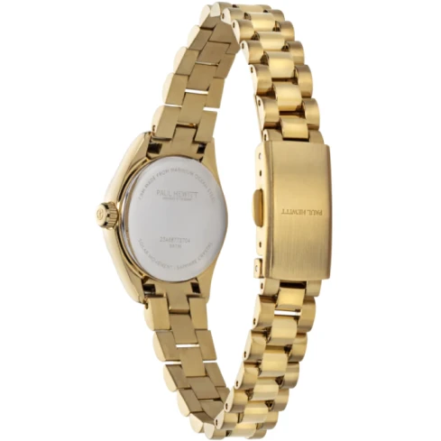 Дамски ръчен часовник с кварцов механизъм - корпус от Стомана - Стоманена верижка - цвят Седеф Злато