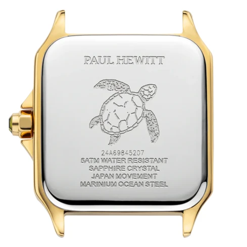 Дамски ръчен часовник с кварцов механизъм - корпус от Стомана - Естествена кожа - цвят Бял Черен